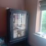 Antique Early 1900s Restored Linen Cabinet Home or Shop Display lock and Key Image 5