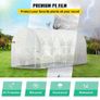 Walk-in Tunnel Greenhouse, 457.2 x 198.12 x 213.4 cm Portable Plant Hot House w/ Galvanized Steel Hoops, 1 Top Beam, 2 x Diagonal Poles, 2 Zippered Doors & 8 Roll-up Windows, White Image 4