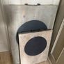New XL 75cm x 50cm rustic free standing chalkboard sign with carry handle Image 6
