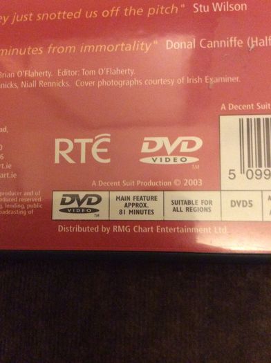 Munster Rugby. Munster Versus All Blacks 1978. Their Finest Hour RTE DVD. Munster 12 All Blacks 0. Thomand Park 31st October 1978.