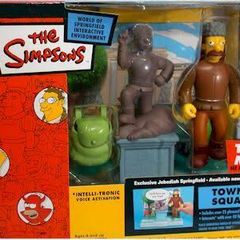 The Simpsons Springfield Town Square with Jebediah Springfield RARE