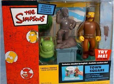 The Simpsons Springfield Town Square with Jebediah Springfield RARE