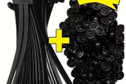 200pcs Heavy-Duty Self-Locking Nylon Cable Ties, Thickened High-Strength UV-Resistant Fasteners with Tool-Free Locking Mechanism, Durable and Flexible,