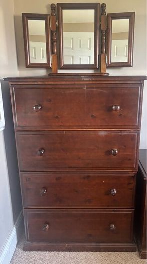 3 piece set bedroom mahogany effect furniture