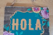 Decorative HOLA sign