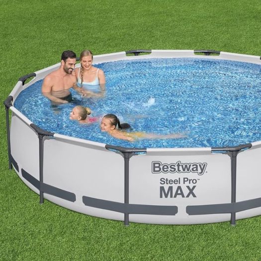 NEW SALE | Steel Pro Pool Swimming Pool, Round Above Ground Garden Frame Pool, Multiple Sizes, 12' x 30"/3.66m x 76cm