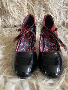 Joe Browns Black and Red Patent Leather Women's Vintage Mary Jane Style, UK 7 (EU 40)