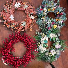 4 Artificial Door Wreaths