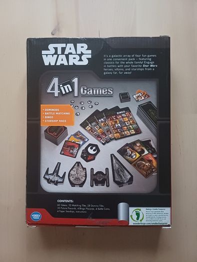 Star Wars 4 in 1 Disney Family Board Game (Dominoes Bingo Matching Racing)