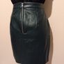 Faux Leather Paraphrase Green Skirt Image 10