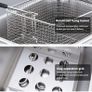Half price RRP 240 euro 12L Commercial Dual Tank Deep Fryer - 2500W Electric Deep Fryers With Baskets And Lids, Stainless Steel Electric Countertop Fryer For Turkey French Fries Home Kitchen Restaurant Image 8