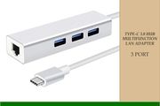 Type-c Multi Function Lan Adapter With 3usb Ports