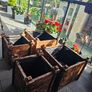 4 oak wooden planters Image 4