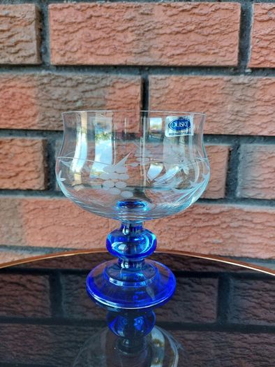 Vintage Duiske Irish Handcut Footed Bowl
