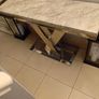 table console table solid marble table pure marble and chrome stand  165 euro grey solid  marble and chrome stand immaculate condition Image 2
