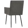 Dining Chairs with Armrests 2 pcs Taupe Fabric Image 8