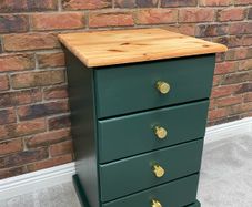 Refurbished Solid Wood Bedside Locker Inisbofin Green