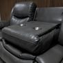 Valerie Light Grey & Dark Grey Leather Recliner Sofa Set Image 10