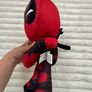 Official Marvel Comics Deadpool Heart Sign 12" Large Plush Soft Used Please see pictures Image 6