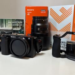 Sony ZVE-10 + Sony E 18-105mm f/4 lens (cage and 5 batteries)