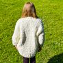 Knitted women cardigan puffy Image 2