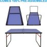 FREE EXPRESS SHIPPING Folding Ping Pong Table Game Set, Portable Indoor Outdoor Table Tennis Table with 2 Paddles, 3 Balls and Net Image 2