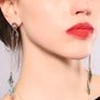 Snake Serpent Drop Gold Earrings Image 4