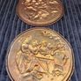 2 Vintage Brass Wall Plaque/plates Image 3