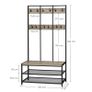 New XXL Metal Hall Tree Coat Hat Rack with Shoe Bench - FREE P&P Image 5