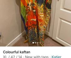 Colourful Katier kaftan - size 14- new