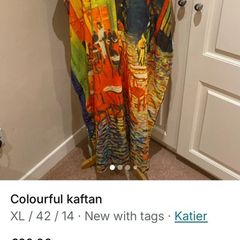 Colourful Katier kaftan - size 14- new