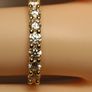 Gold Plated Sterling Silver 7 Stone Moissanite Band Ring Image 5