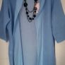 PURO LINO Made in Italy blue drape with lace trim - FreeSize (Fit 10-14UK) Image 5