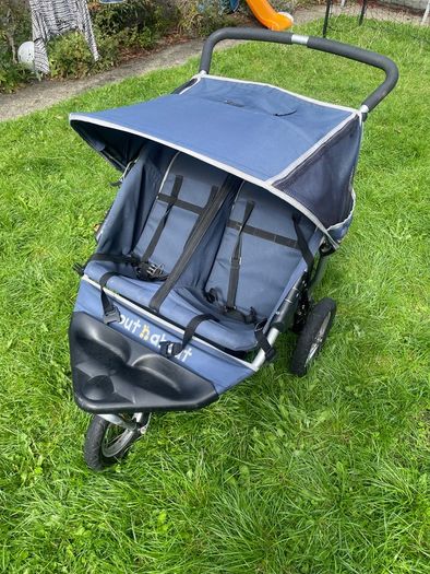 Out n About Nipper 360 double buggy with rain cover