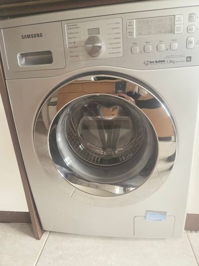 Samsung Eco Bubble 7kg Washing Machine - Silver/Inox (100% Working)
