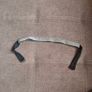Black satin and silver details stretchy belt Image 4