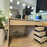 Glamour Vanity Table with Hollywood mirror CASHMERE Image 3