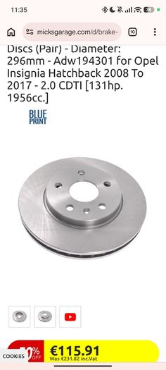 brake pads and discs