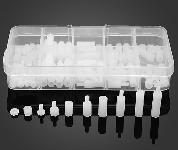 Nylon Hex Spacers Assortment Kit, M3, 120pcs