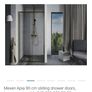 Shower Door Sliding 90cm Gold Image 3
