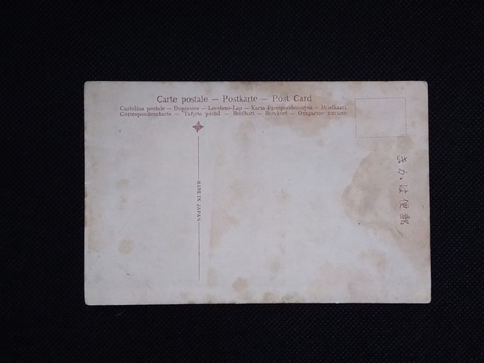 Early Japanese Postcard Kachiman Shrine -  Pigeons and Doves 1900s