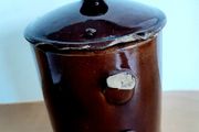 Old glazed jar