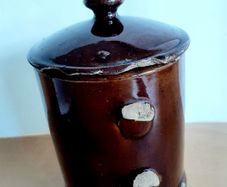 Old glazed jar