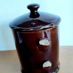 Old glazed jar