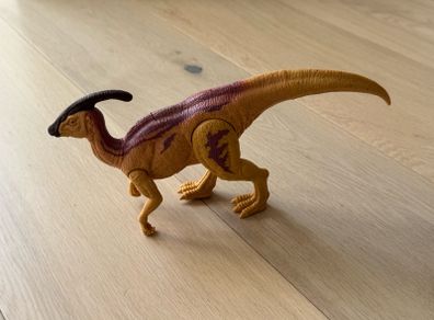Mattel Jurassic World: The Chaos Theory Netflix - Wild Roar Parasaurolophus Dinosaur Figure with Luminous Bioluminescence Backlight and Roar Sound