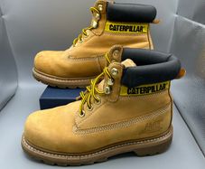 Caterpillar Walking Machine Tan Nubuck Boots - Size Youth\Kids UK 3 EU36 Wide