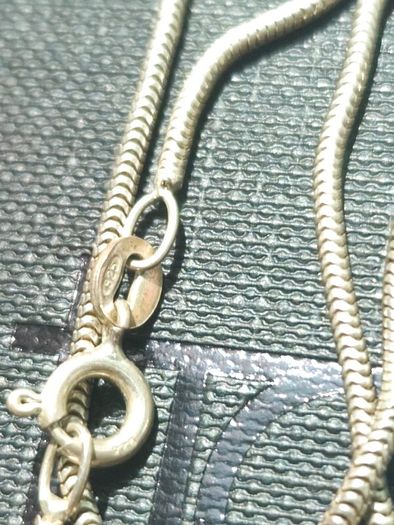 Sterling silver necklace with stone