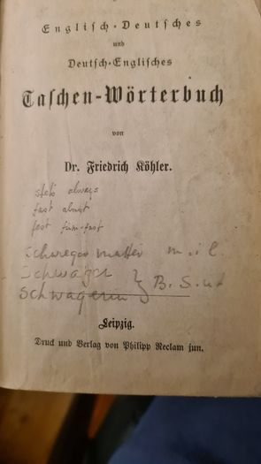 English To German And German To English Pocket Dictionary. By Dr Friedrict ROHLER RARE VINTAGE FIRST EDITION. Hardback In Fair Condition.