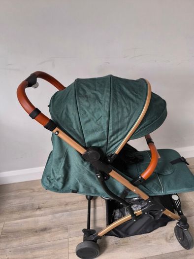 Lejoux travel stroller green and gold