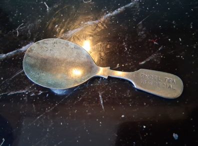 Edwardian fiddle back advertising caddy spoon